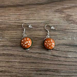 NIB Hamburger Earrings